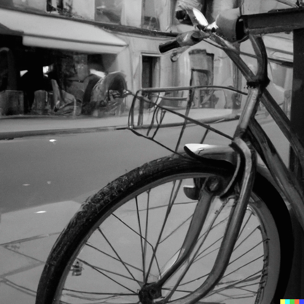 Image d'un vélo dans la rue
